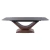 Table de salle à manger pliante OHAN - 180x95, marbre gris Voir les images du produit 3