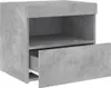 vidaXL Nachttisch mit LED-Leuchten Betongrau 50x40x45 cm Produktbild-Vorschau 7