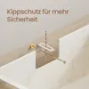 Close-up illustration showing how to attach an anti-tip bracket to a piece of furniture. Produktbild-Vorschau