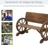 Outsunny 2-Sitzer Gartenbank Massivholz mit Armlehne, Produktbild-Vorschau 7