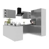 Winkelküche 260 x 210 cm Glanzia – KU-S11 – Grau – Glanz Produktbild-Vorschau 2