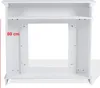 A white MDF fireplace surround is shown from the front. Anteprima dell’immagine prodotto