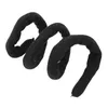 A black, coiled hair accessory against a white background. Náhled obrázku produktu