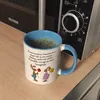 Ostergedicht über Osterhasen Kaffeebecher in hellblau mit Produktbild-Vorschau 5
