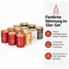 12er Set Teelichthalter Weihnachten Glas Windlicht Produktbild-Vorschau 3