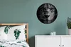 MuchoWow® Rundes Wandbild - Runde Bilder Pflanzen - Löwe - Produktbild-Vorschau 4