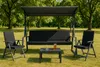 Gartenkissen Set für Gartenschaukel – schwarz – Sitzkissen Produktbild-Vorschau 4