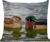 MuchoWow® Outdoor Kissen - Ente - Vögel - Wasser - Federn - Produktbild-Vorschau 1