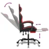 Gaming-Stuhl mit Fußstütze Schwarz und Rot Kunstleder Produktbild-Vorschau 7
