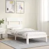 Massivholzbett ohne Matratze Weiß 100x200 cm Kiefernholz Produktbild-Vorschau 3