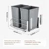 Wysuwany kosz na śmieci VEVOR (35 qt x2), podwójny kosz na Podgląd zdjęcia produktu 9