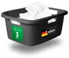 Novaliv 3er-Pack Wäschewanne mit 3 Griffen 25L Anthrazit, Produktbild-Vorschau 1