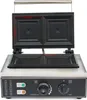 An open sandwich maker with measurements indicated on the plates and a control panel at the bottom. Produktbild-Vorschau