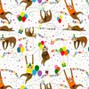 Geschenkpapier Happy Birthday mit Faultier Motiv 70cm x 2m Produktbild-Vorschau 2