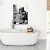 Wanddeko 50x70 cm - BadezimmerAffe mit Zeitung, Leinwand Produktbild-Vorschau 4