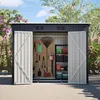 Metall Gerätehaus Gartenhaus mit Pultdach Fundament Produktbild-Vorschau 12