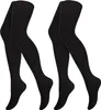 2 Paar Overknees Damen und Teenager - Lange Baumwoll Socken Produktbild-Vorschau 1