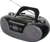 A black boombox with a handle and speakers is shown against a white background. Voir les images du produit
