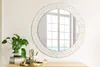 Ø60cm Spiegel - Glasrahmen mit Aufdruck - Wandspiegel Produktbild-Vorschau 3
