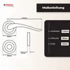 DOMINO Türgriff Drückergarnitur WC - Badezimmer Set | Produktbild-Vorschau 4