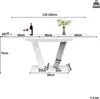 Ausziehtisch mit Marmorplatte 120-160x80x76 cm - Produktbild-Vorschau 7