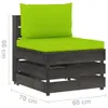 Möbel Modulares Mittelsofa mit Kissen Grau Imprägniertes Produktbild-Vorschau 6