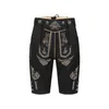 Bohmberg Damen Trachten Lederhose knielang aus echtem Produktbild-Vorschau 3