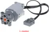 A Lego Technic L-motor with its connecting cable and plug. Produktbild-Vorschau