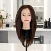 Tête à coiffer professionnelle Ela cheveux naturels 55 cm Voir les images du produit 3