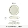 Teller set 4er Ø21,3 cm Keramik Essteller Kuchenteller Produktbild-Vorschau 2