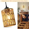 Rattan Pendelleuchte Esstisch 1 Flammig Vintage Hängelampe Produktbild-Vorschau 2