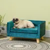 PawHut hondenbank met houten poten, hondenbed voor kleine Productafbeelding-voorbeeld 2