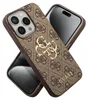 Guess 4G Big Metal Logo - pouzdro pro iPhone 15 Pro (hnědé) Náhled obrázku produktu 14