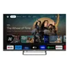 A television screen displaying a streaming service interface with various shows and apps. Produktbild-Vorschau