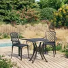 vidaXL 3dílná sada Bistro Set Cast Aluminium Black Náhled obrázku produktu 2