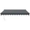 A gray retractable awning is shown against a white background. Produktbild-Vorschau