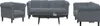 Design 3-tlg. Sofagarnitur Dunkelgrau Samt, Schlafsofas Produktbild-Vorschau 1