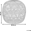BELIANI Puf beżowy bawełniany 40 x 40 cm pleciony dziergany Podgląd zdjęcia produktu 7