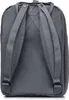 The back of a gray backpack with adjustable straps. Produktbild-Vorschau