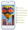 A smartphone displaying a hot air balloon, with feature descriptions on the right. Produktbild-Vorschau