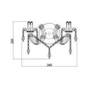 Applique Magnolia nera 2xE14x40W in metallo, dimensioni: Anteprima dell’immagine prodotto 2