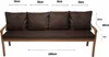 Coussins pour banc de jardin Marron| Assise 180x60x7 + Voir les images du produit 3