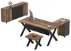 Büroeinrichtung Arbeitszimmer Tisch Sideboard Couchtisch Produktbild-Vorschau 4