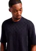 Armani Exchange Dunkelblaues T-Shirt mit Sprachdruck – L Produktbild-Vorschau 8