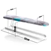 A product shot of a foldable ironing board for sleeves, with dimensions indicated. Produktbild-Vorschau