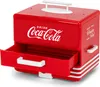 A red and white Coca-Cola themed hot dog steamer with a drawer pulled out. Anteprima dell’immagine prodotto