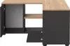 Bureau - Eikenhout en zwart - 90 x 90 x 45 cm Productafbeelding-voorbeeld 3