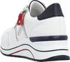 A side view of a white sneaker with navy and red accents. Produktbild-Vorschau