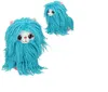 Two plush toys with shaggy blue fur and white faces with pink noses and black eyes. Produktbild-Vorschau