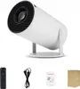 A white projector on a stand, with accessories laid out below. Náhled obrázku produktu